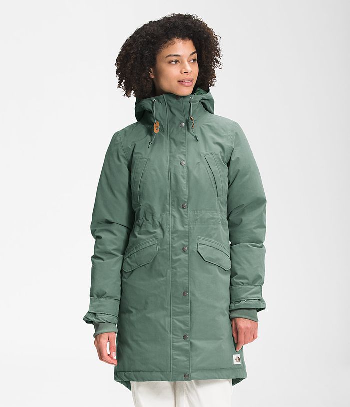 The North Face Parka Dames Ski Down LTXA98635 - Groen